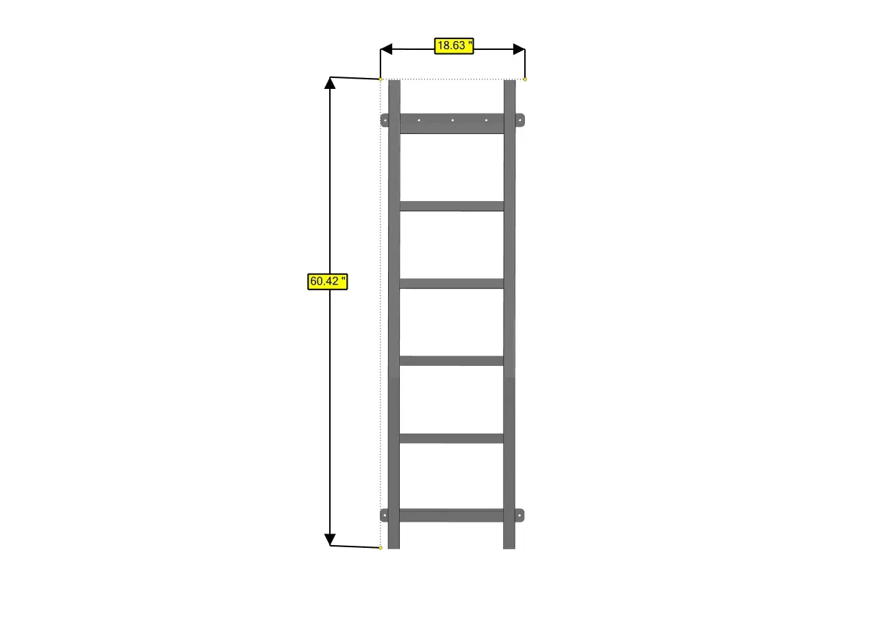 07  Sprinter Van HD Rear Door Ladder - Low Roof