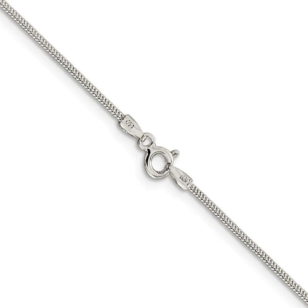 1.2mm Sterling Silver Solid Classic Round Snake Chain Necklace