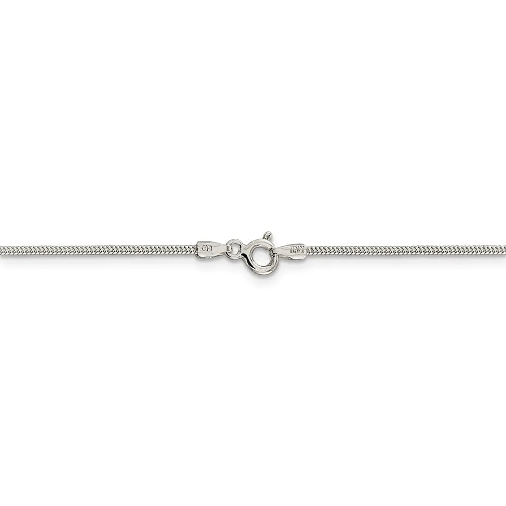 1.2mm Sterling Silver Solid Classic Round Snake Chain Necklace
