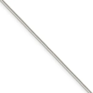 1.2mm Sterling Silver Solid Classic Round Snake Chain Necklace