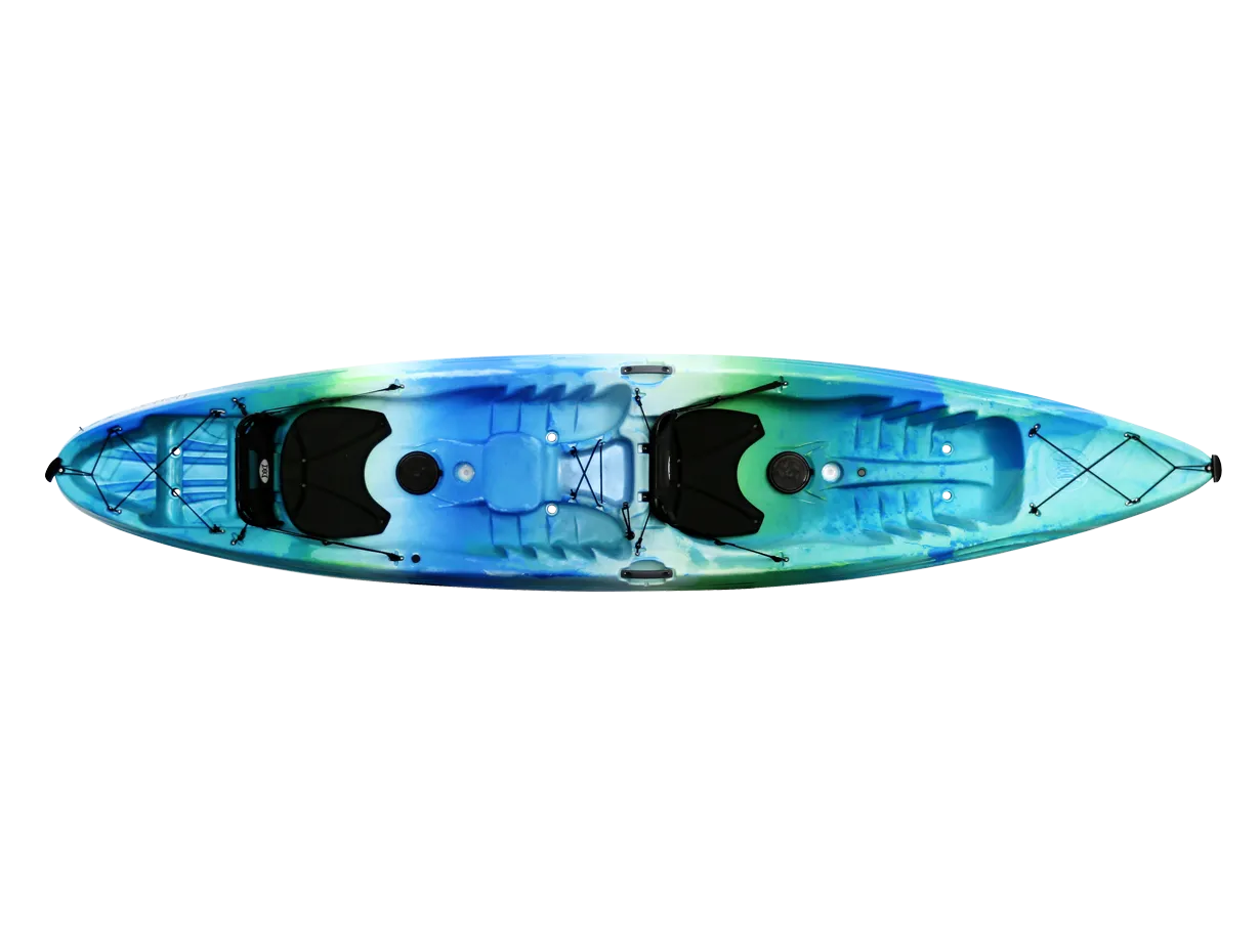 13.5 Perception Tribe Tandem Kayak Blue/Green