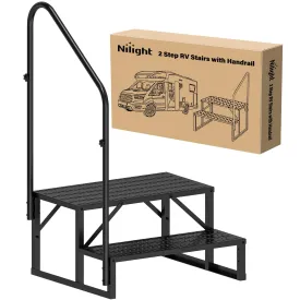2 Steps RV Stairs with Handrail