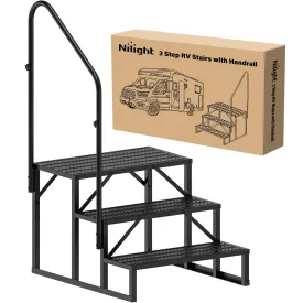 3 Steps RV Stairs with Handrail