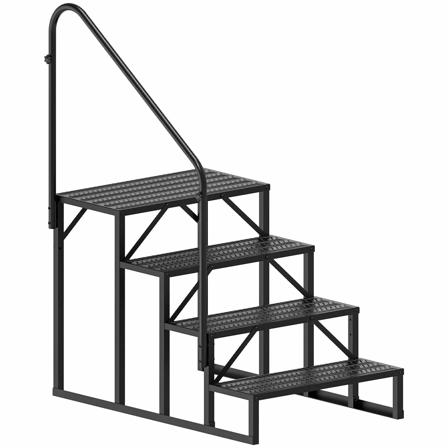 4 Steps RV Stairs with Handrail