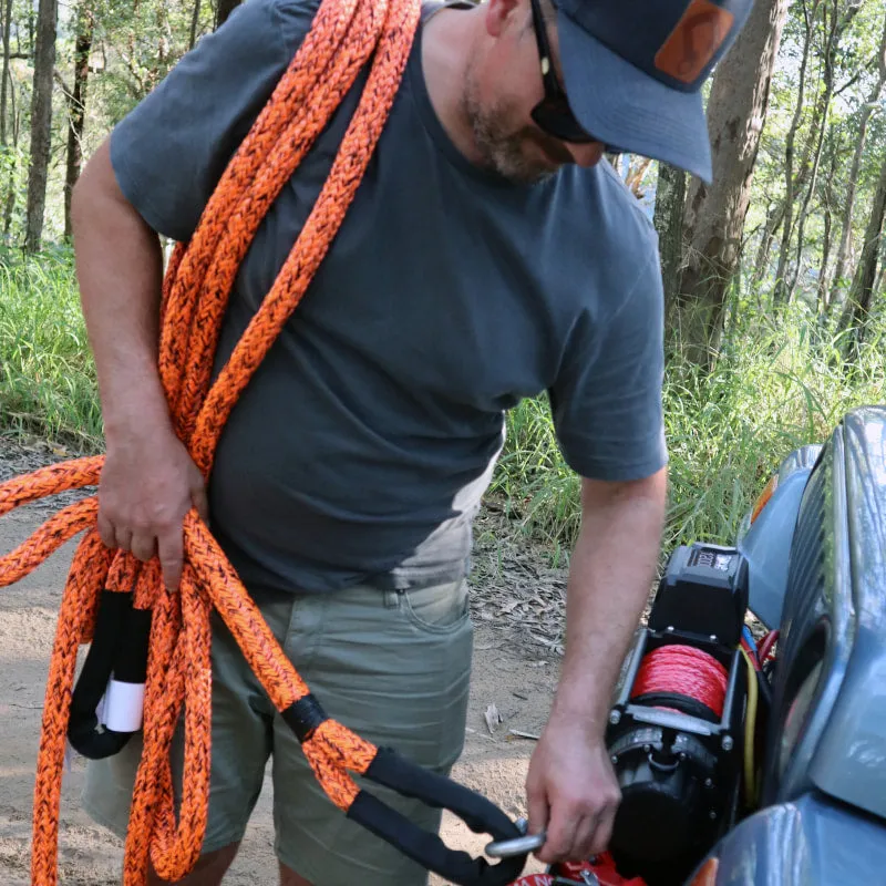 Carbon Offroad 12 Tonne Kinetic Recovery Rope Kit | 24mm x 9m