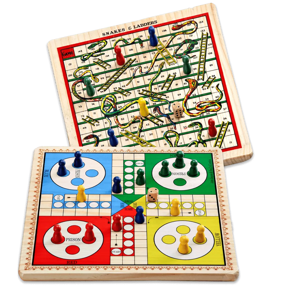 Classic Board Game - Snakes and Ladders & Ludo