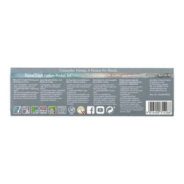 Cretacolor Watercolor Graphite Pencils Set Of 6 Pcs