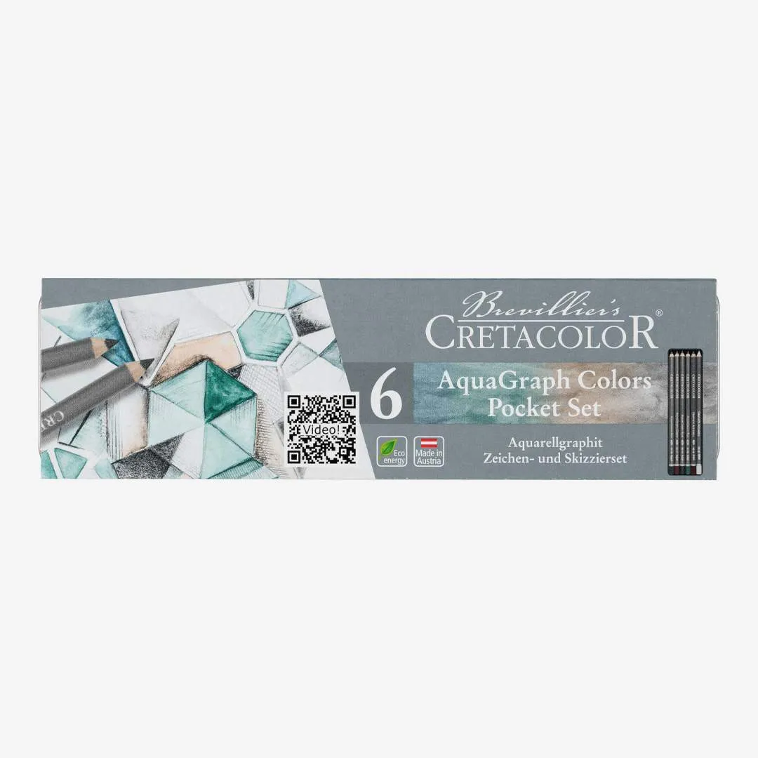 Cretacolor Watercolor Graphite Pencils Set Of 6 Pcs