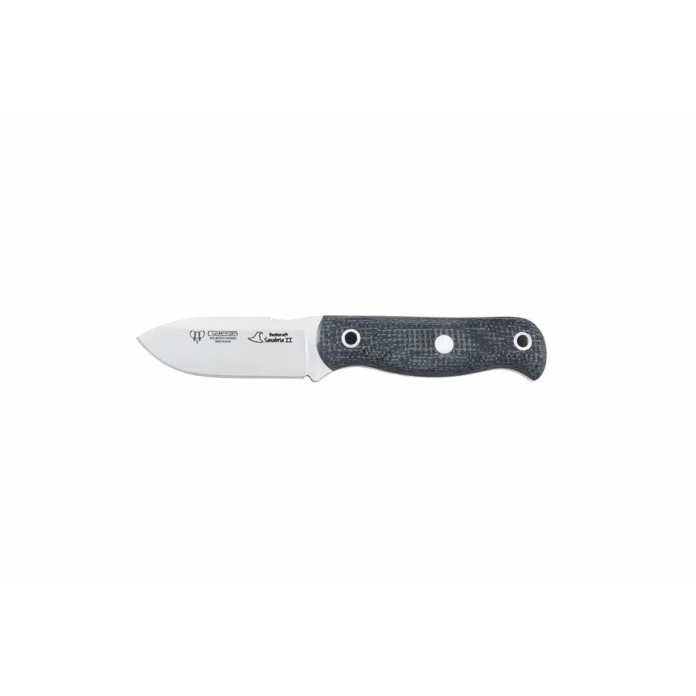 CUDEMAN 182-T Sanabria Bushcraft II- Black Fixed Blade Knife
