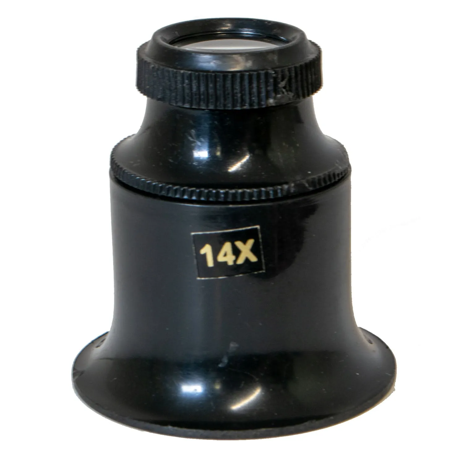 Dual magnification eyeglass, 10X or 14X