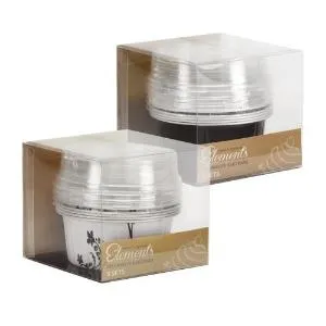 Elements - 2.5" Aluminum Pans with Lids - Round - Black - 5 Count (Case Qty: 180)