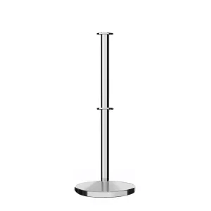 Flat Top Dual Rope Stanchion with Cast Iron Base - Montour Line CILineD