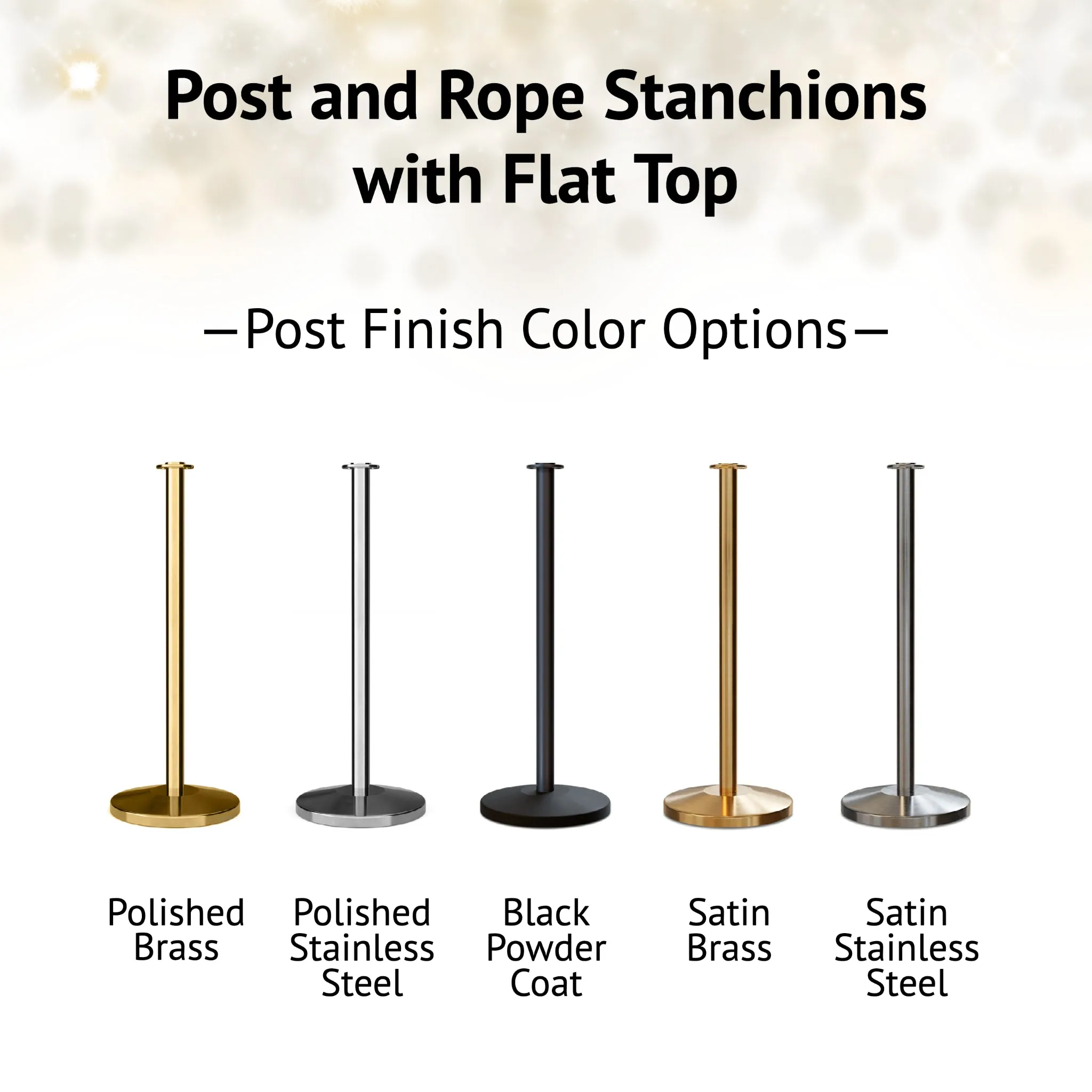 Flat Top Dual Rope Stanchion with Cast Iron Base - Montour Line CILineD