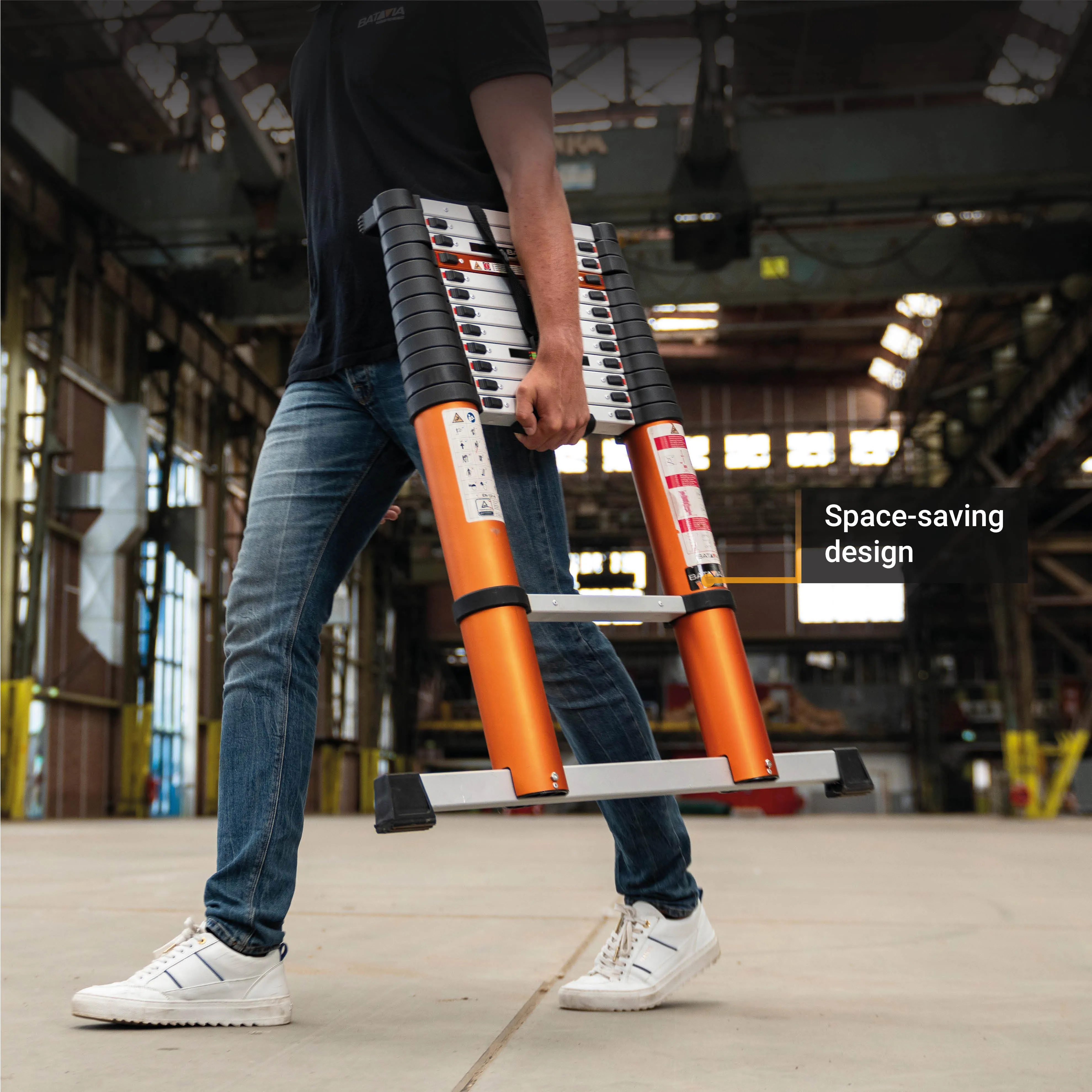 Telescopic Giraffe Air Ladder 3.8m with 12 Steps: Lightweight and Adjustable