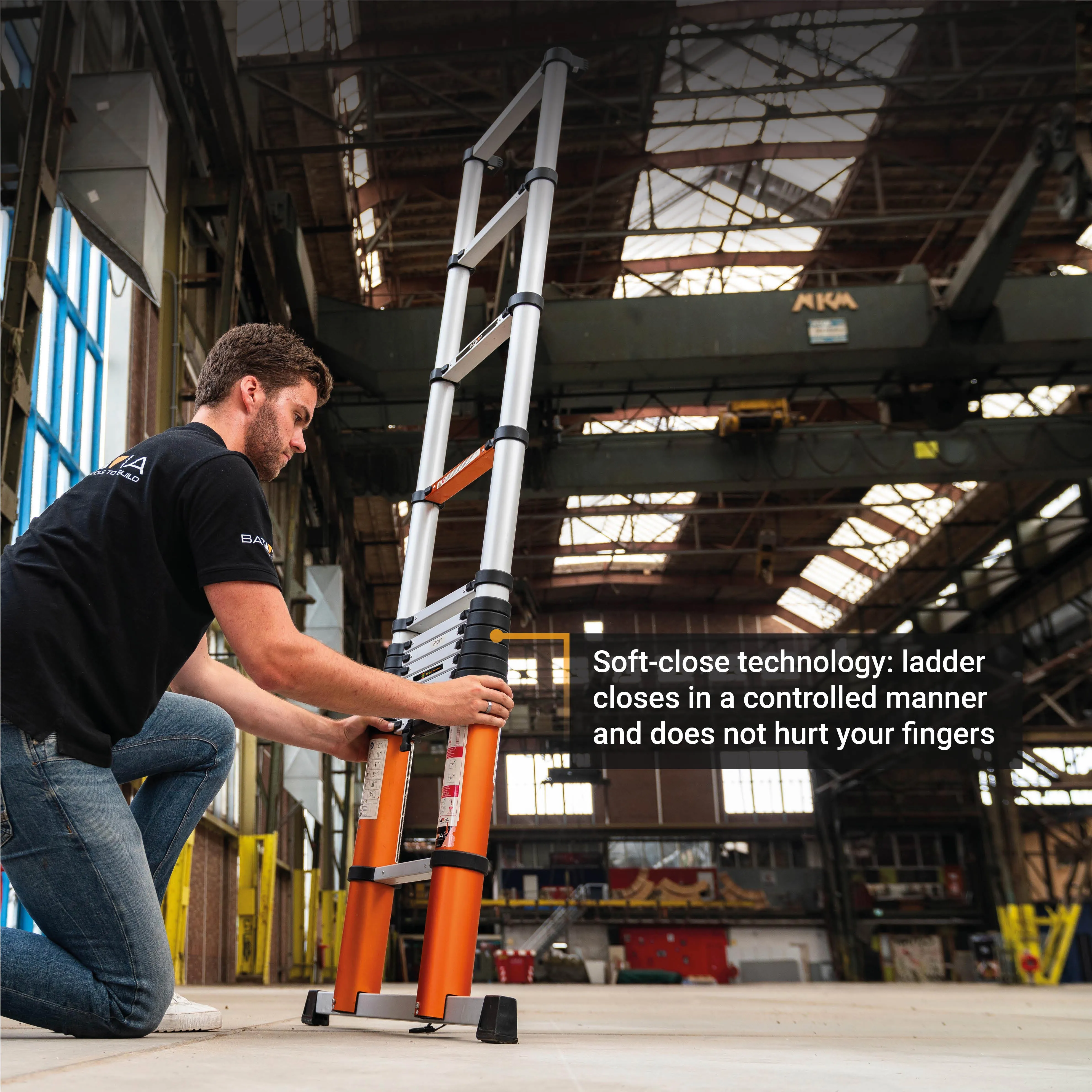 Telescopic Giraffe Air Ladder 3.8m with 12 Steps: Lightweight and Adjustable