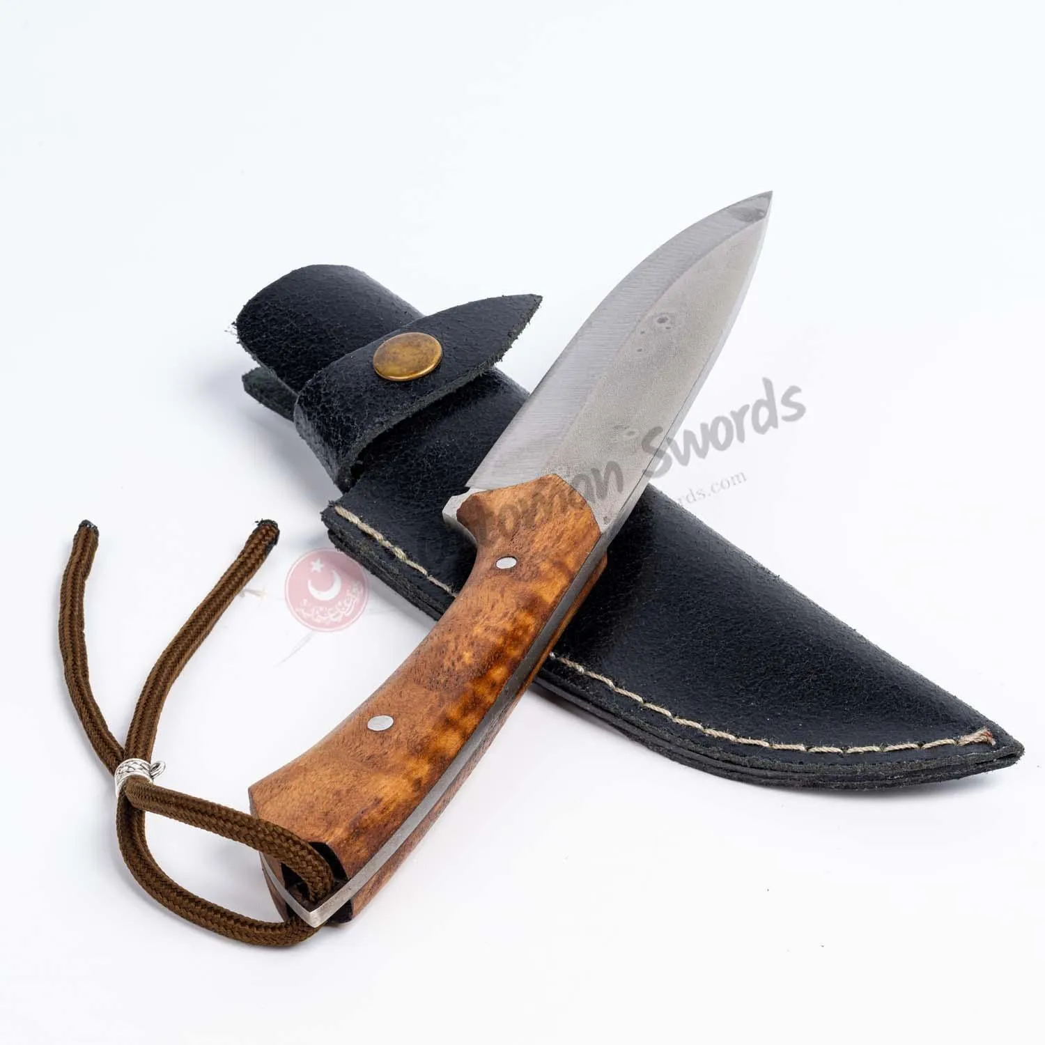 Handmade Bushcraft Knife Walnut Handle 8.5"