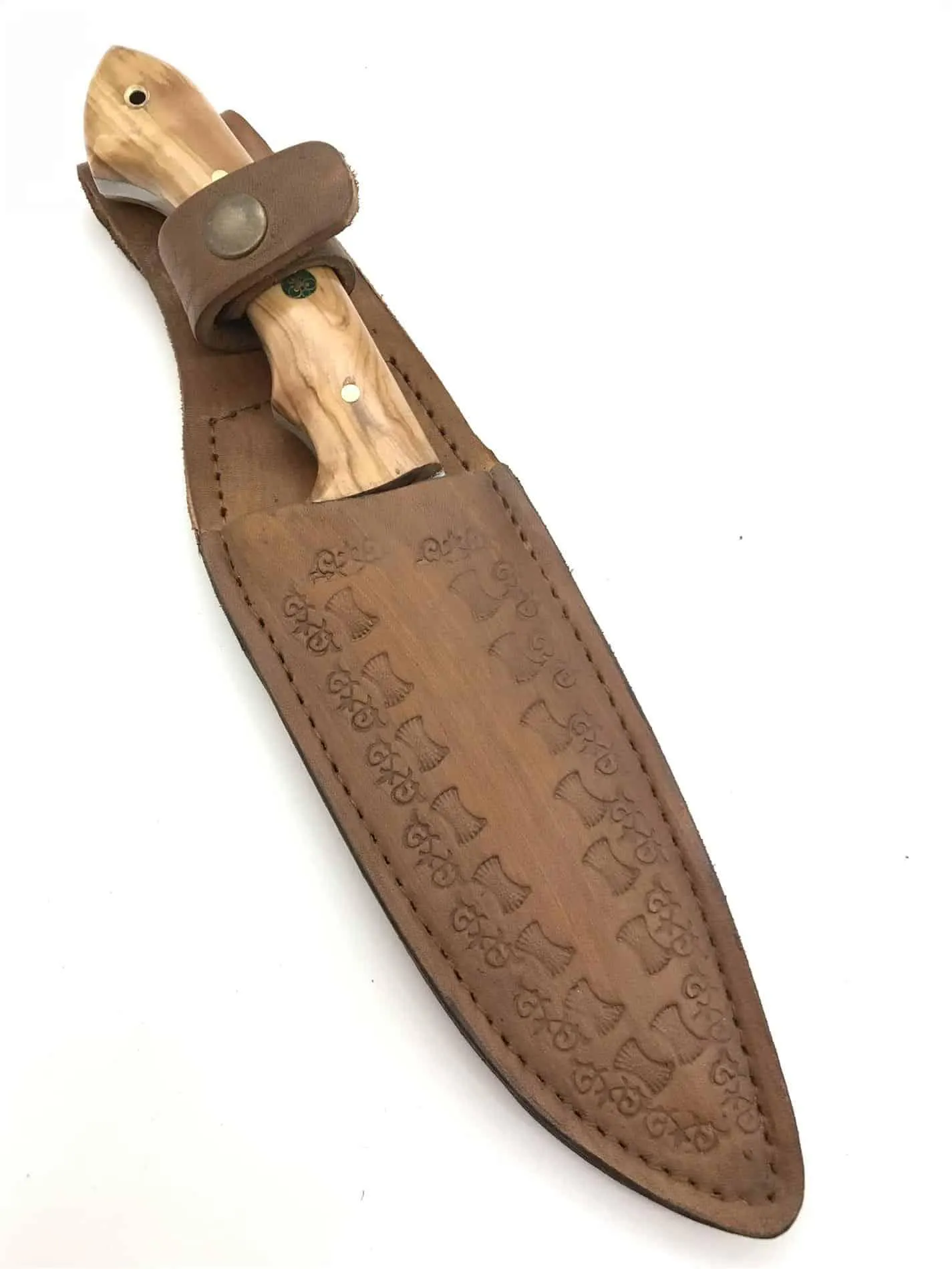 Handmade Carbon Steel Camping Knife Olive Tree