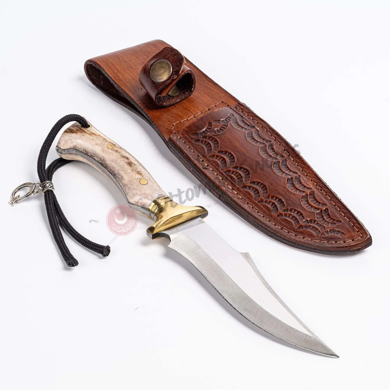 Handmade Deer Horn Handle Camping Knife 8 İnches