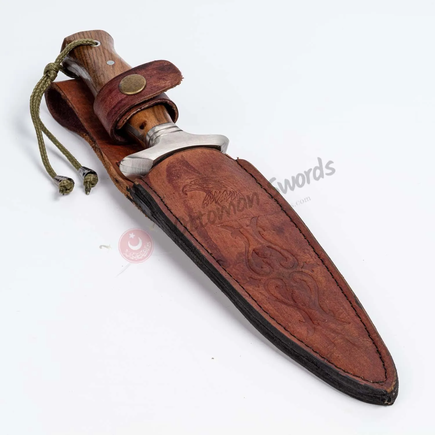 Handmade Double Edge Dagger Knife Walnut Handle Stainless Steel