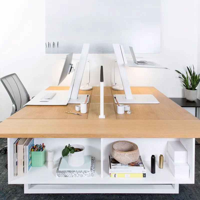 Humanscale QuickStand ECO 2.0 Dual Sit/Stand Solution QSE2DMW QSE2DMB