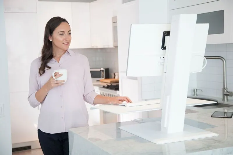 Humanscale QuickStand ECO 2.0 Dual Sit/Stand Solution QSE2DMW QSE2DMB