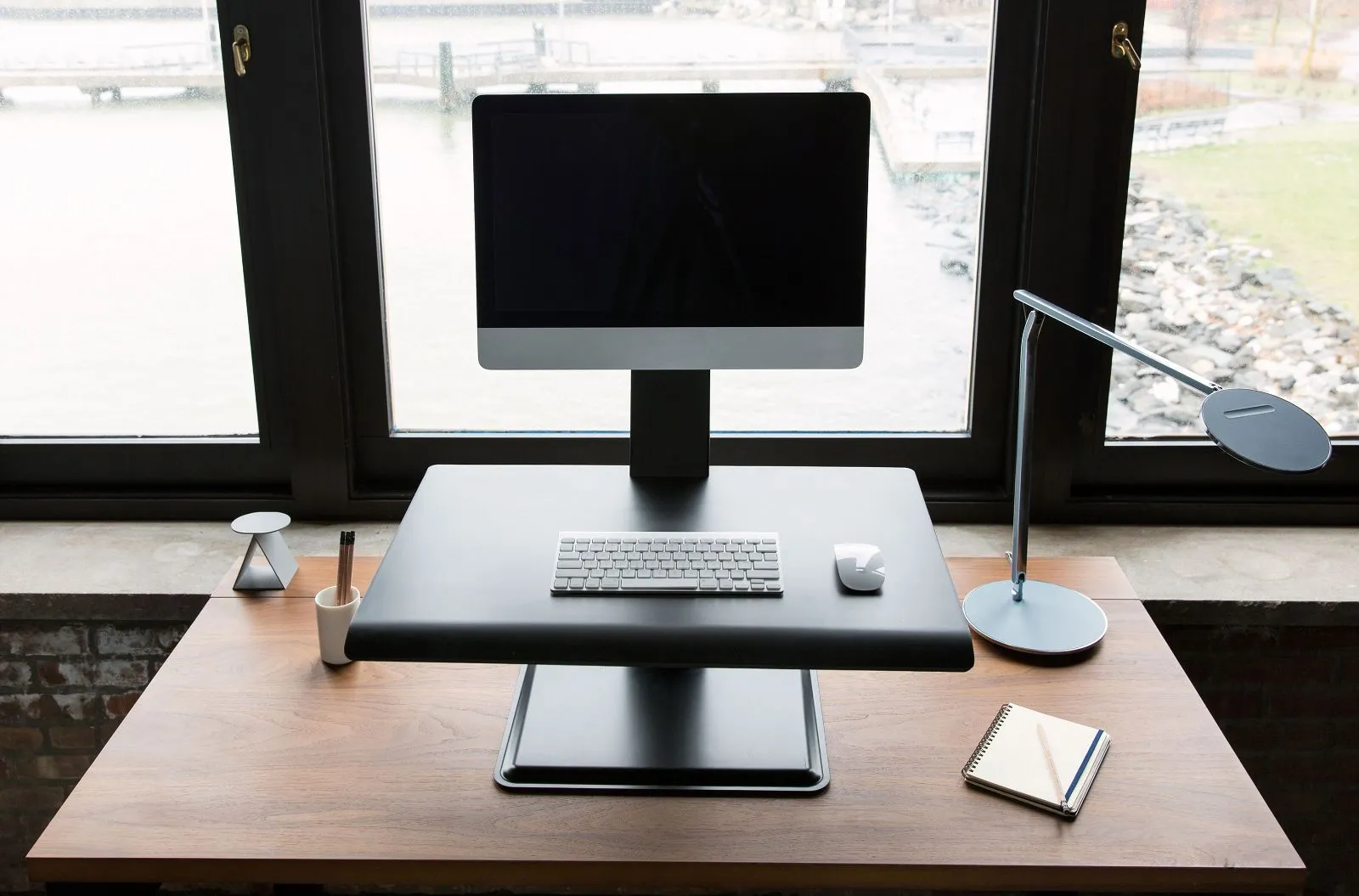 Humanscale QuickStand ECO 2.0 Dual Sit/Stand Solution QSE2DMW QSE2DMB