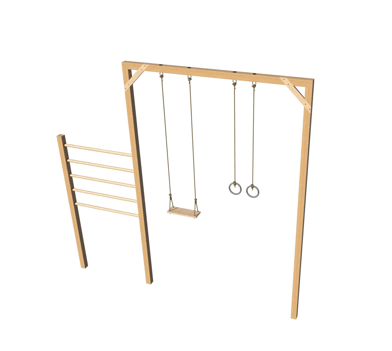 Kids Swing Sets With Trapeze DIY Plans - Children Playset Playground Backyard