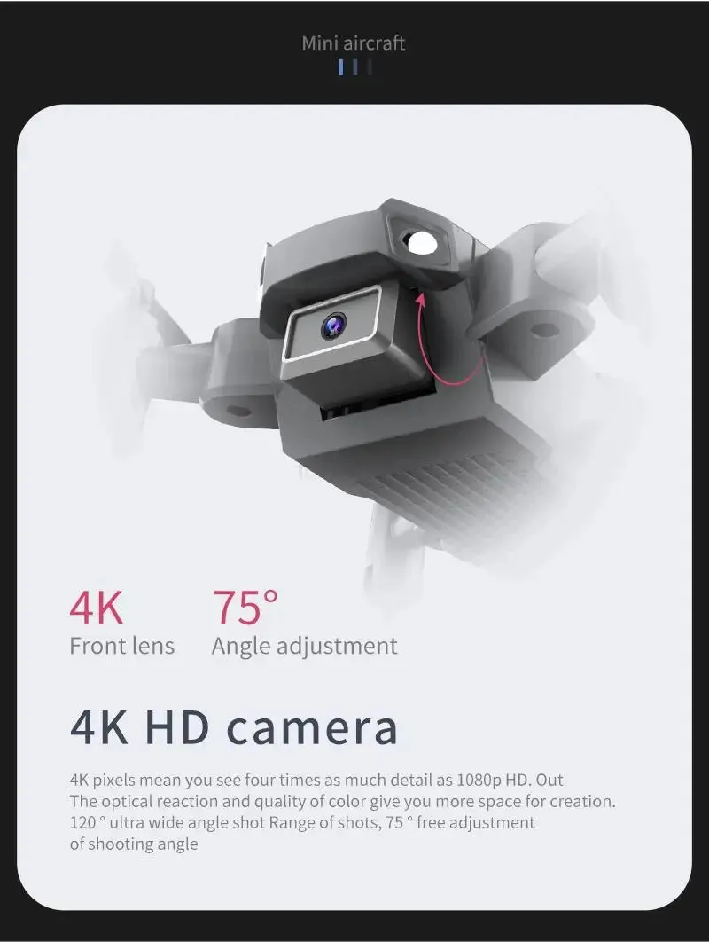Mini Folding Helicopter Aerial Photography 4K, 5G, GPS,  High-definition Drone