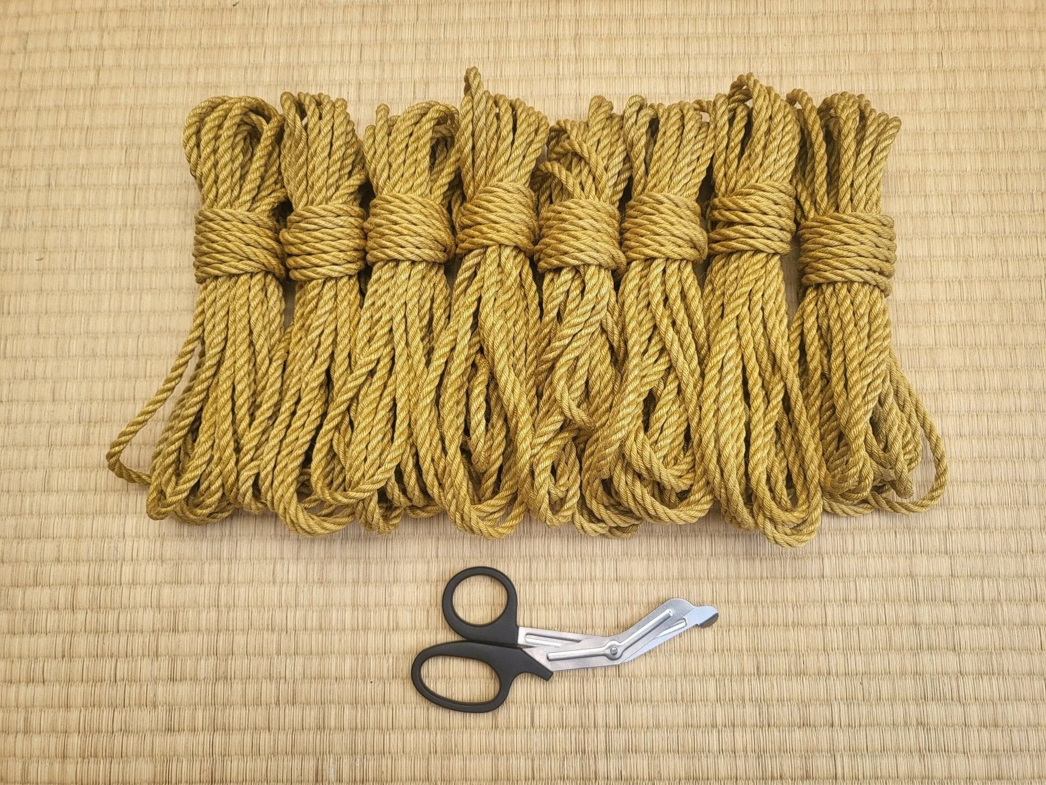 Premium Quality Mustard Yellow Jute Shibari Bondage Rope for Intricate Knotting