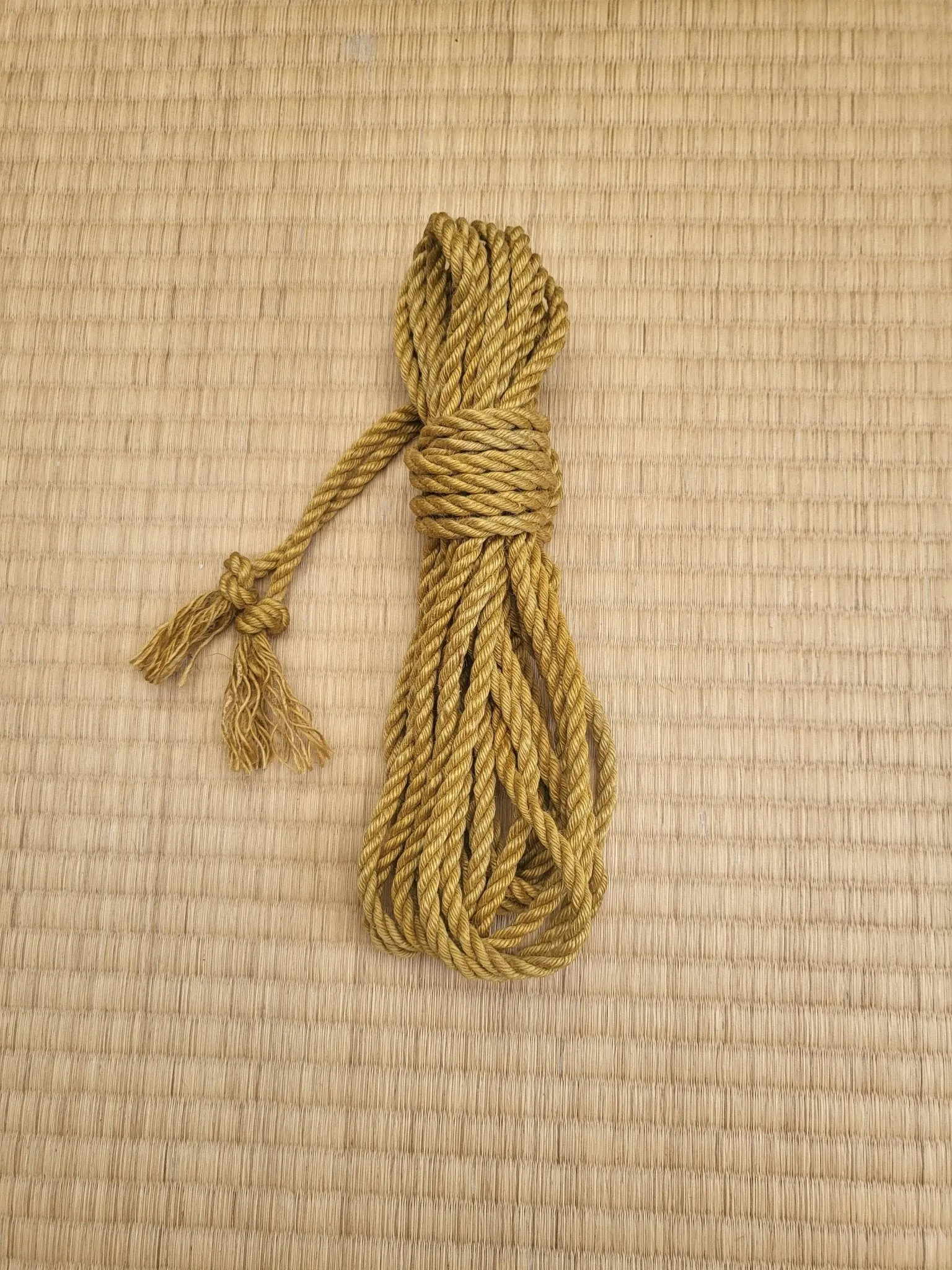Premium Quality Mustard Yellow Jute Shibari Bondage Rope for Intricate Knotting