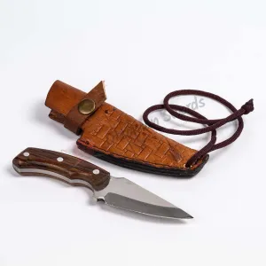 Necklace Pendant Knife Wooden Handle