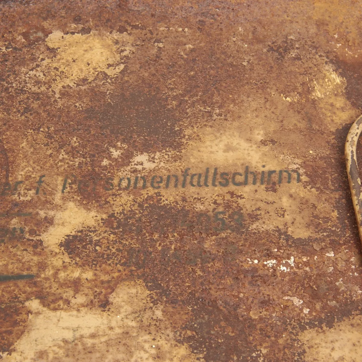 Original German WWII Fallschirmjager Parachute Complete Set with Harness and Transit Chest - Unissued