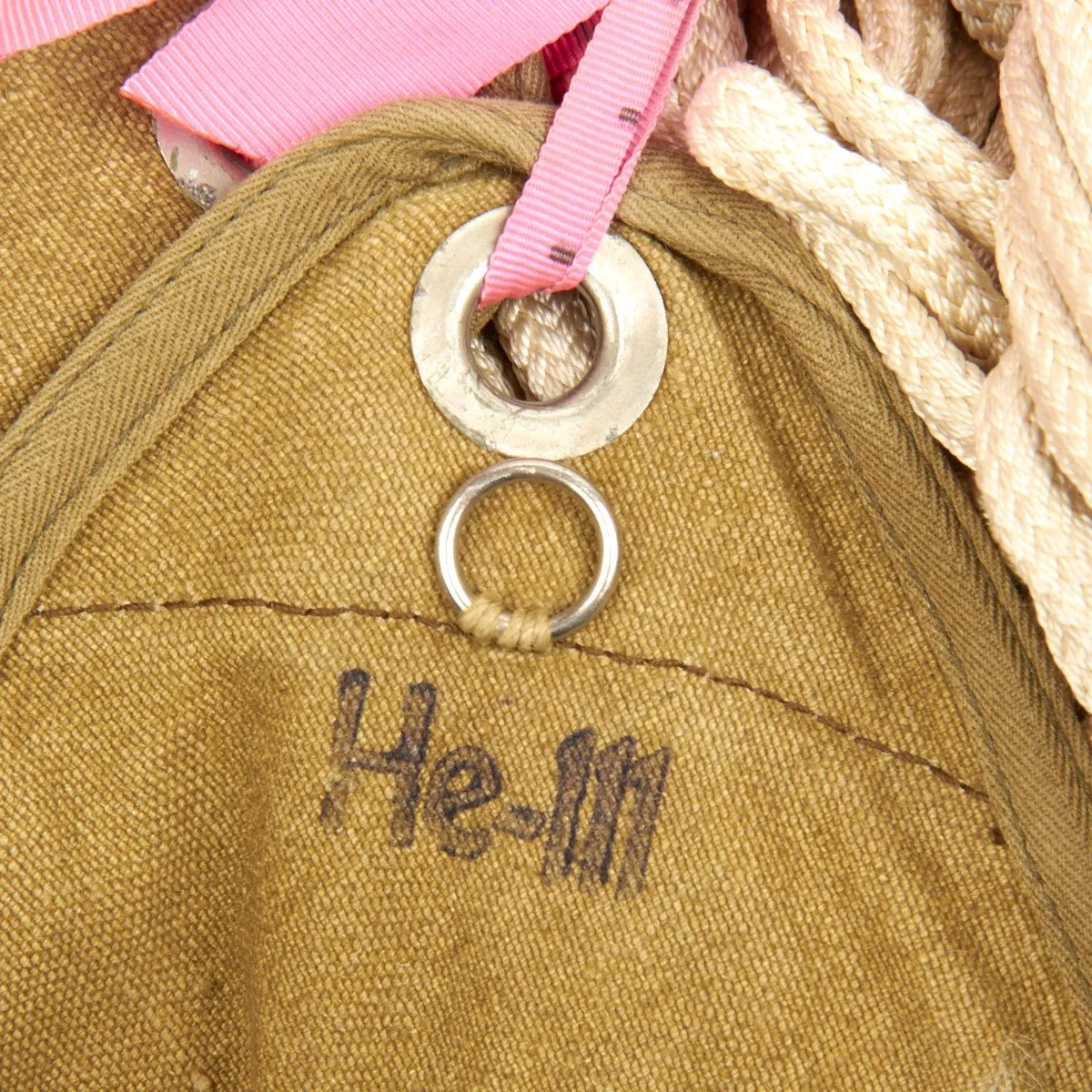Original German WWII Fallschirmjager Parachute Complete Set with Harness and Transit Chest - Unissued