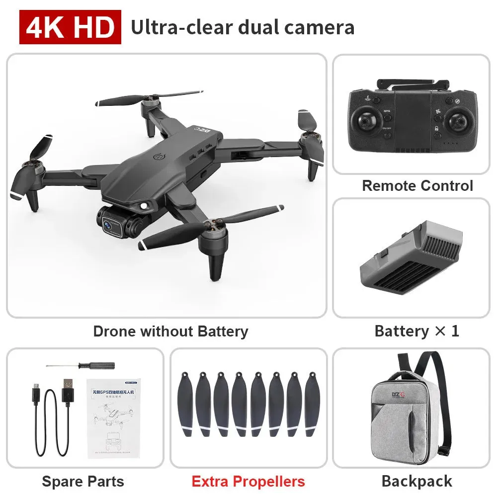 Pro Brushless 4K  5G GPS HD Foldable Quadcopter Drone