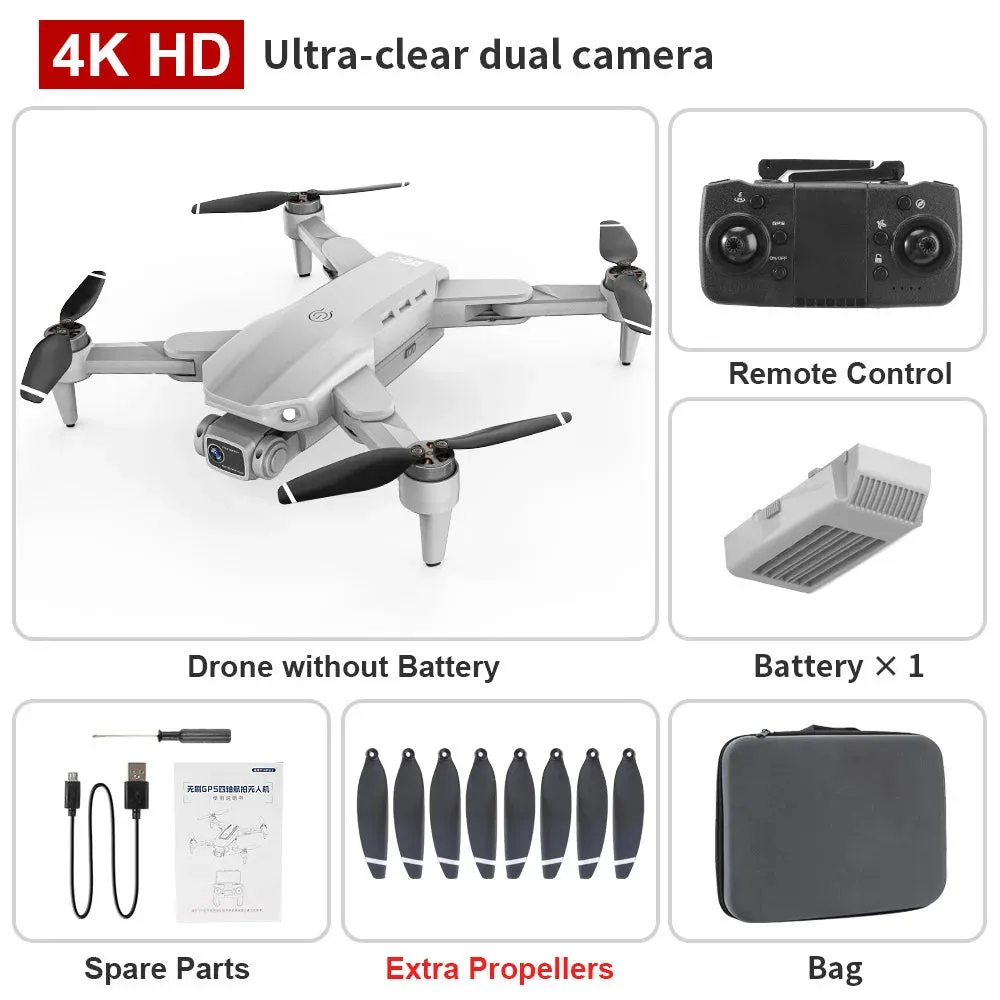 Pro Brushless 4K  5G GPS HD Foldable Quadcopter Drone