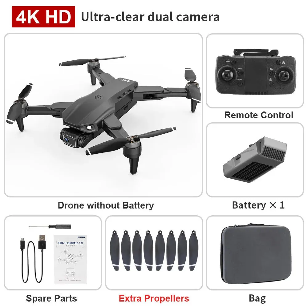 Pro Brushless 4K  5G GPS HD Foldable Quadcopter Drone