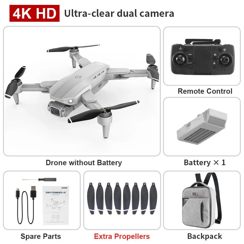 Pro Brushless 4K  5G GPS HD Foldable Quadcopter Drone