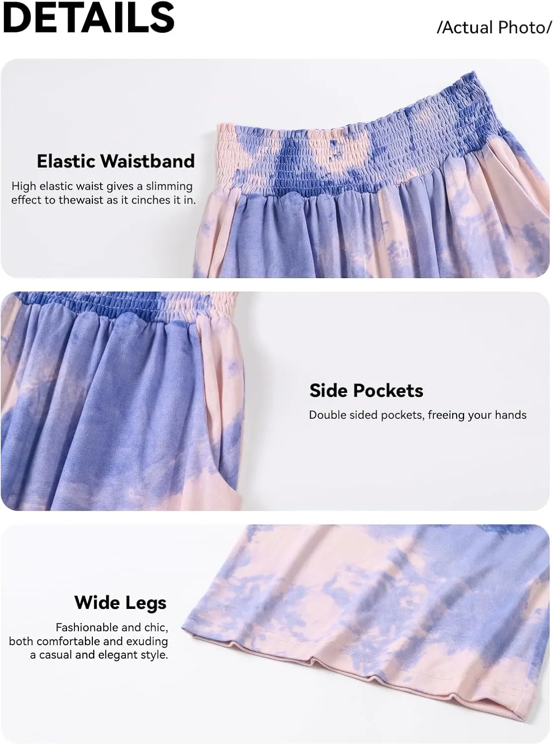 QIANXIZHAN Women's Boho Pants, Wide Leg High Waist Harem Pants Hippie Yoga Clothes with Pockets
