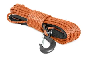 Rough Country DHTPRS111 Winch Cable & Synthetic Rope - Synthetic, 16,000 lbs. Pull Rating, 85 ft. Line Length3/8 in. Line Diameter, Orange