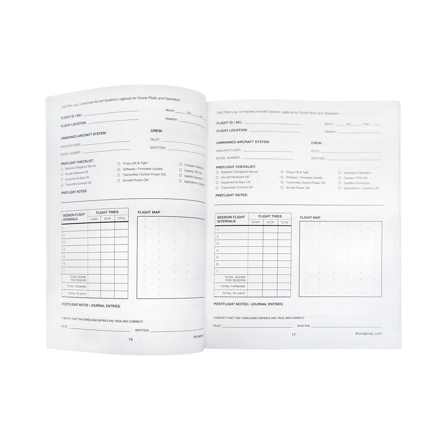 UAS Pilot Log: Unmanned Aircraft Systems Logbook for Drone Pilots & Operators