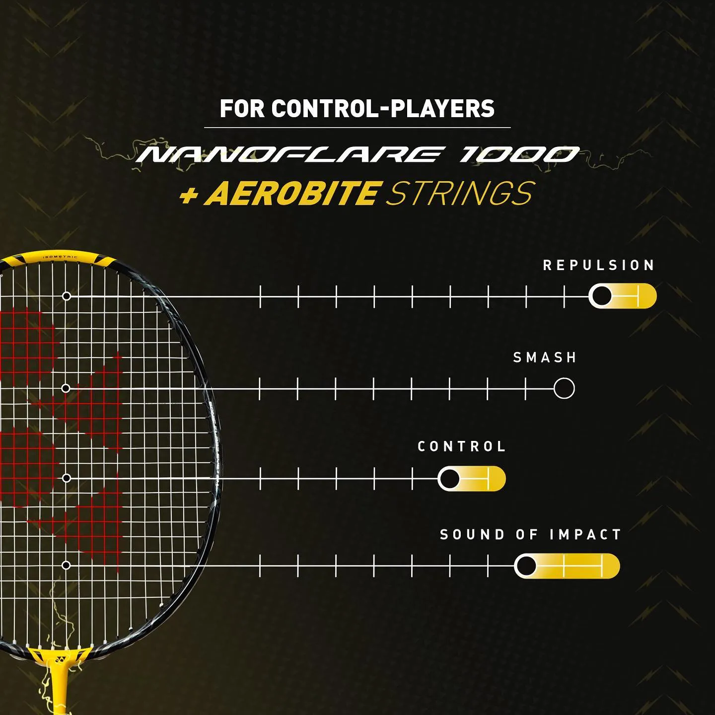 Yonex Nanoflare 1000 Game[Lightning Yellow] Pre-strung